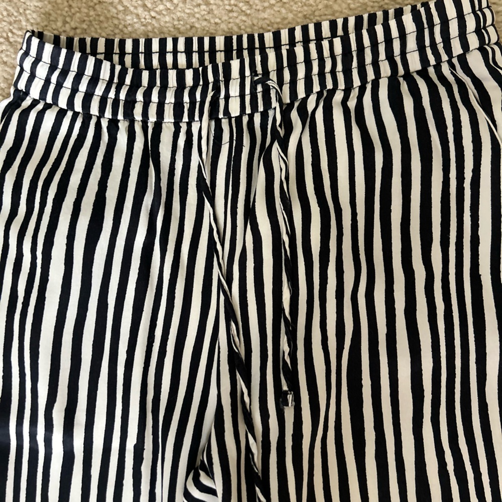 Zara Navy and White Striped Garment